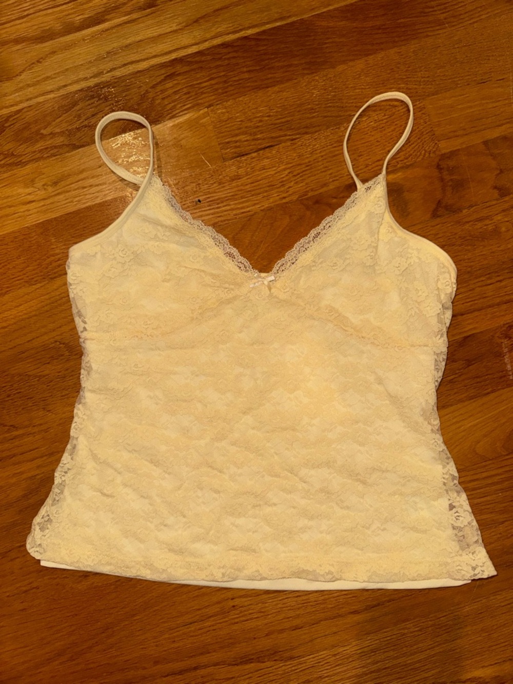 Lace Cami Tank Top in Ivory